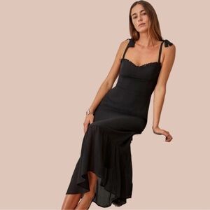 Reformation Nikita Dress Black